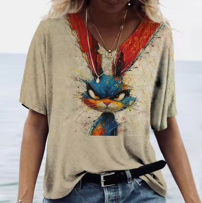 Jasmine – Colorful T-shirts with Rabbit Print