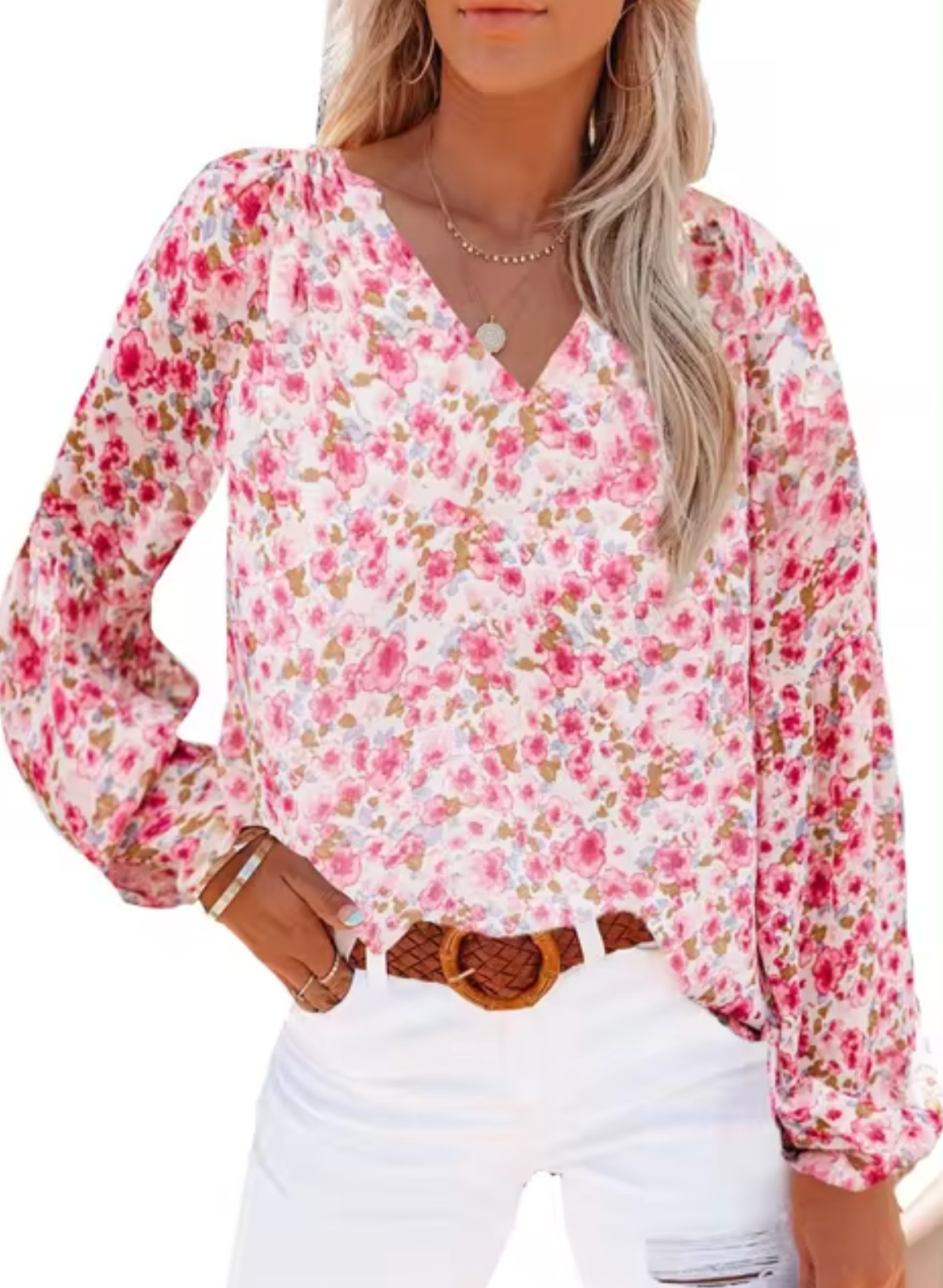 Winona – Floral Chiffon Blouse