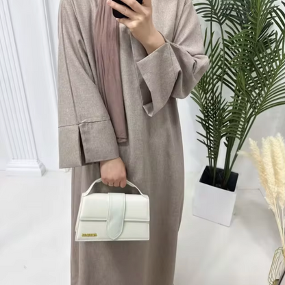 Tiffany – Closed Linen Abaya Dress