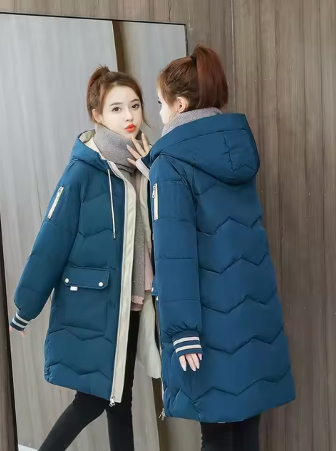 Erin – Long Parka Cotton Coat