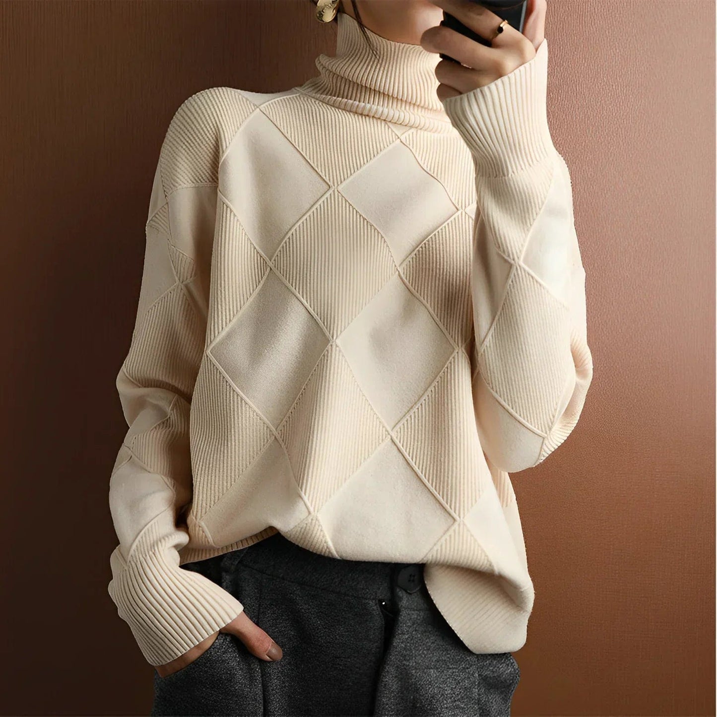 Julie - Cashmere Turtleneck Sweater