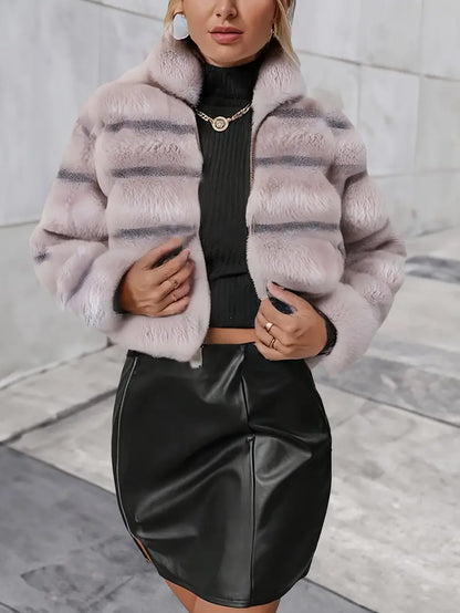 Alejandra - Faux Fur Zip-up Jacket