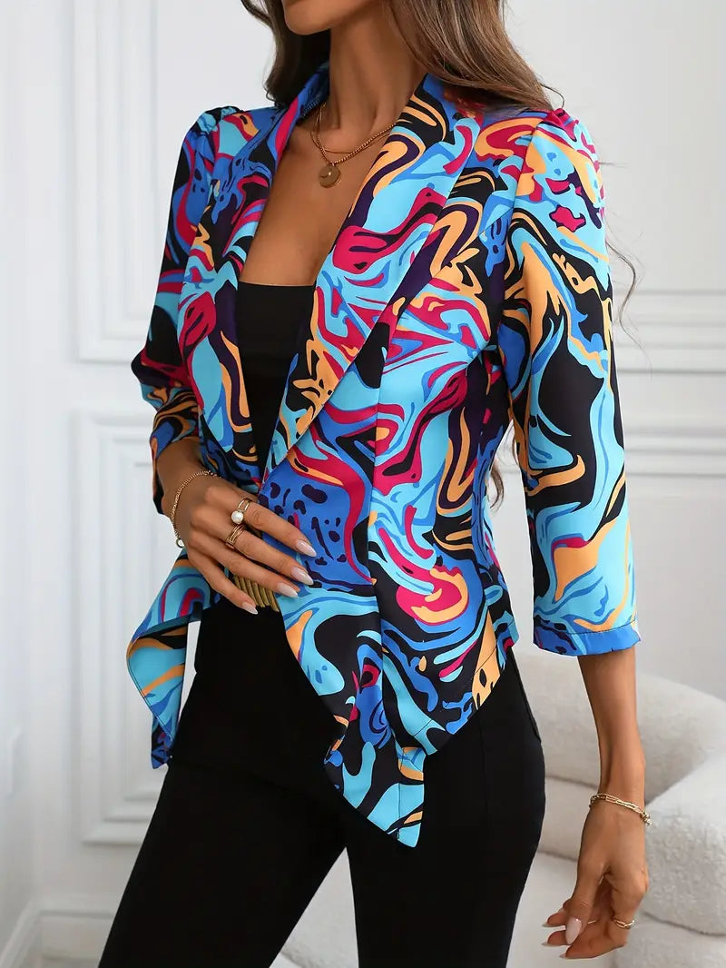 Susannah –  Vibrant Abstract Print Blazer