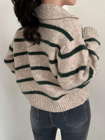 Gillian - Knitted V-neck Sweater