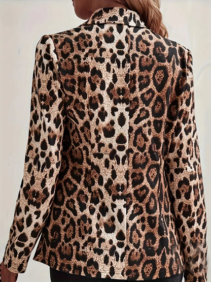 Scarlett – Elegant Leopard Print Blazer