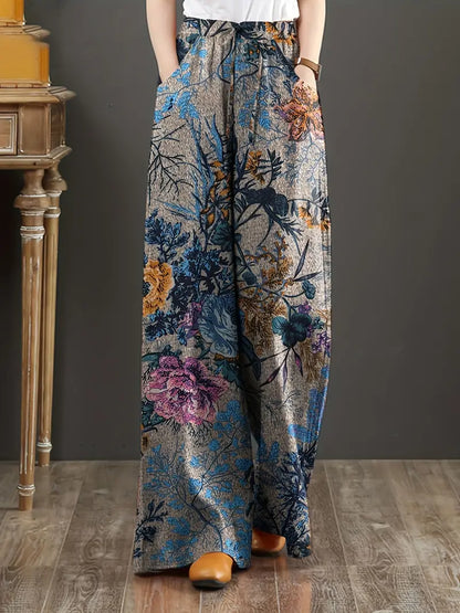 Jia - Floral Wide Leg Pants