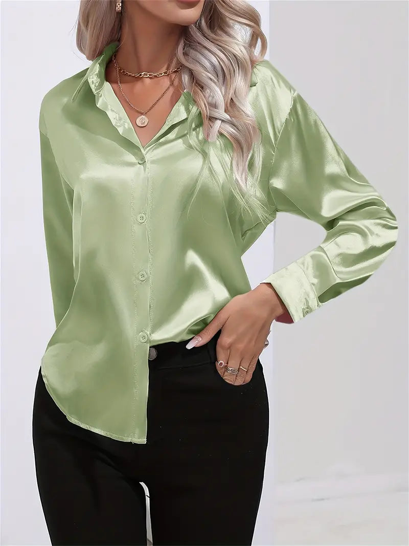 Acacia – Luxury Satin Blouse