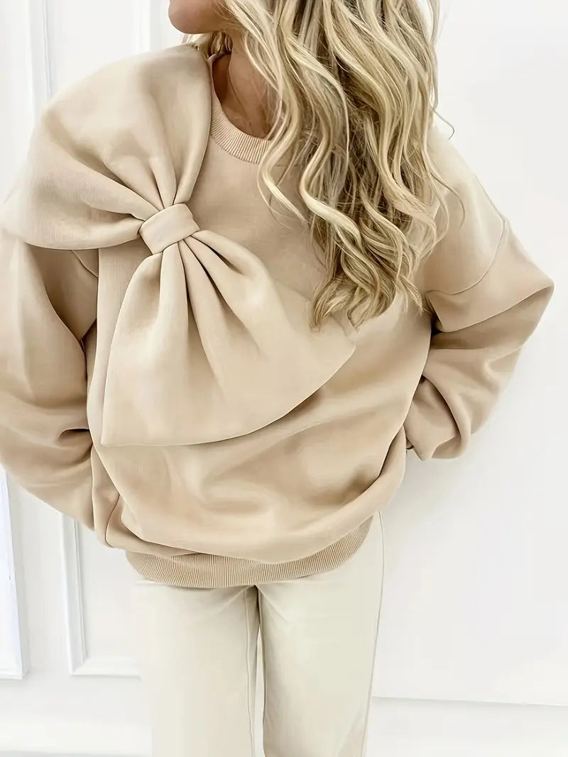 Ludvig – Oversized Bow Cotton Sweater