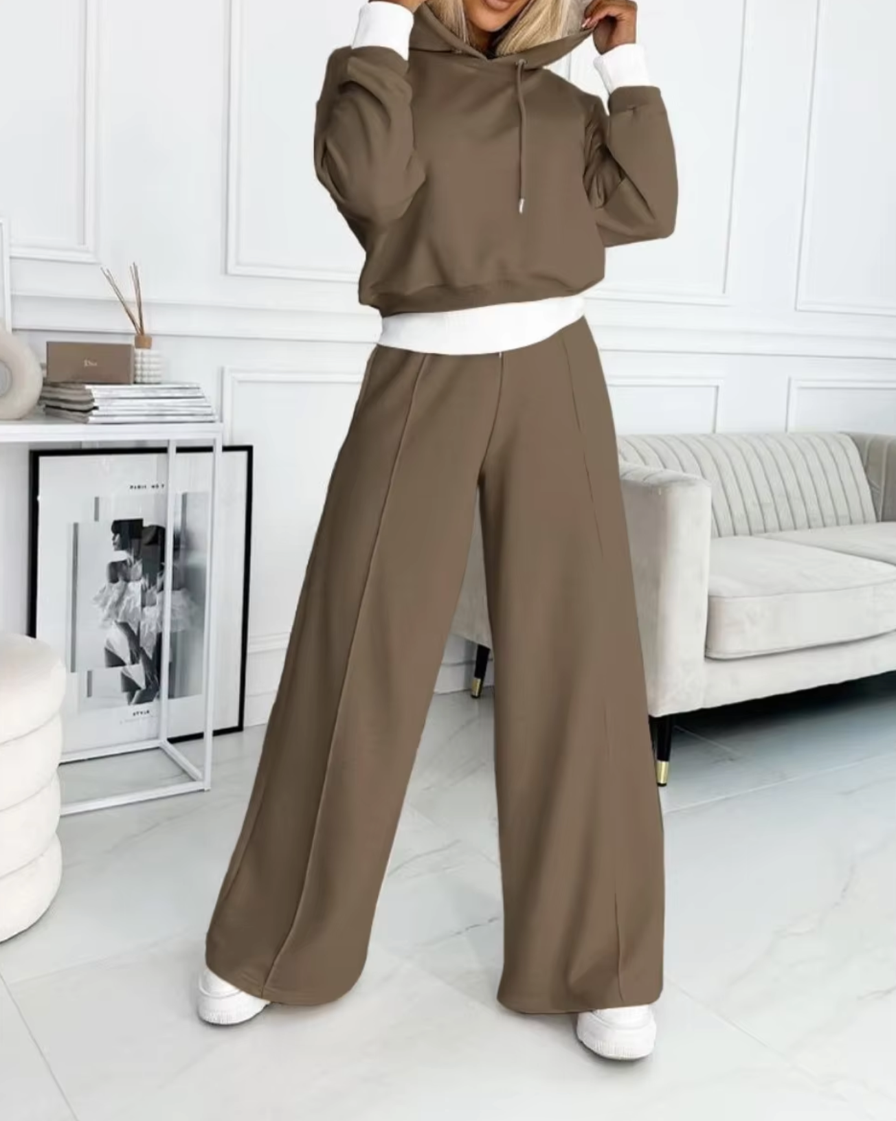 Kate – Hoodie and Wide Leg Pants Two Piece Set