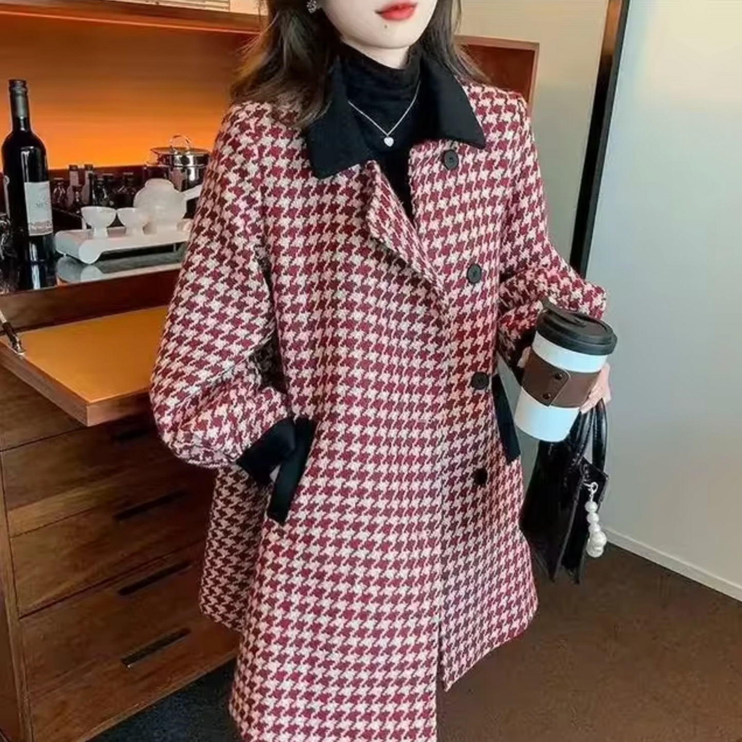 Beryl – Checkered Wool Blazer