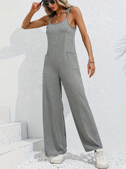 Charlise - Spaghetti Strap Wide Leg Jumpsuit