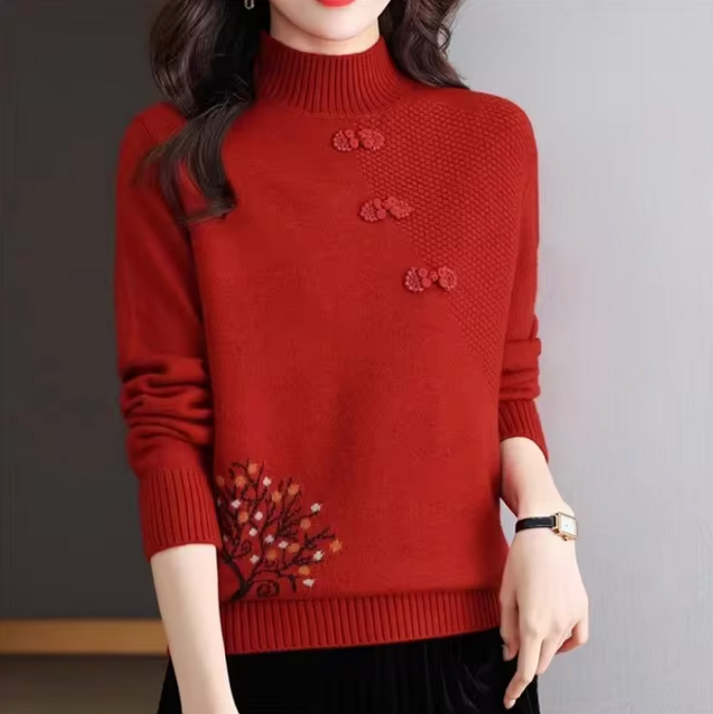 Athena – Knitted High Neck Sweater