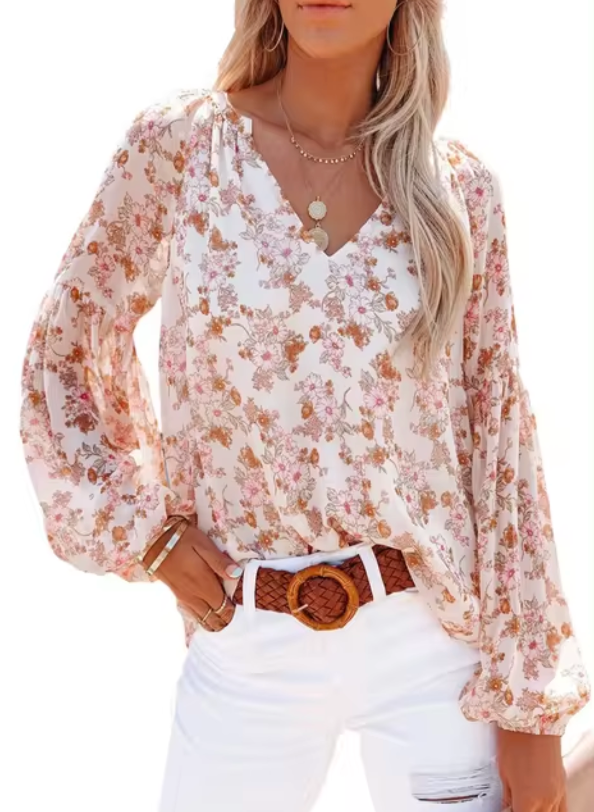 Winona – Floral Chiffon Blouse