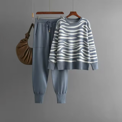 Jenikka – Knitted Sweater and Harem Pants Set