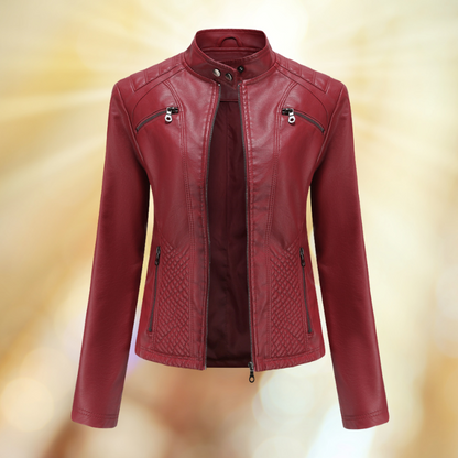 Marie - Comfortable ladies leather transition jacket