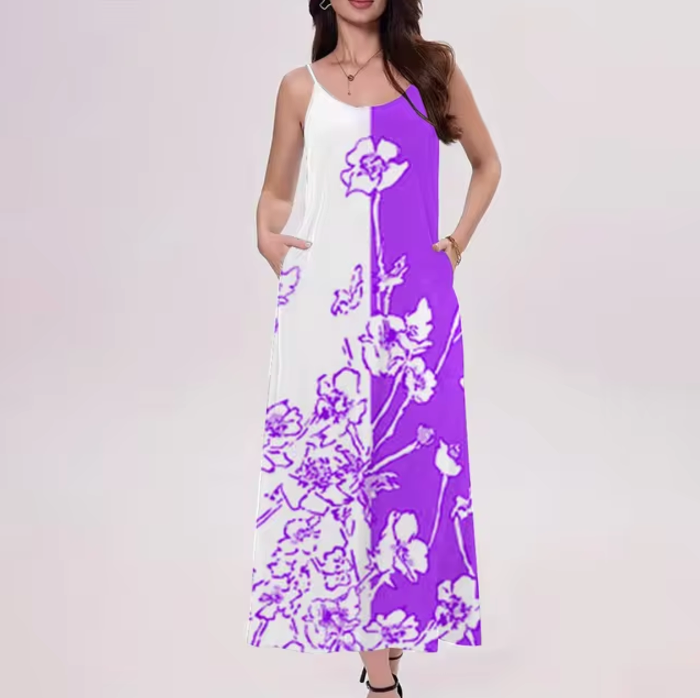 Aira - Floral Print Sleeveless Dress