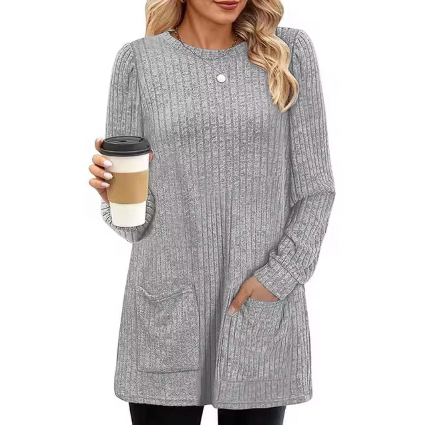 Bianca – Knitted Mid-length Sweater Dress