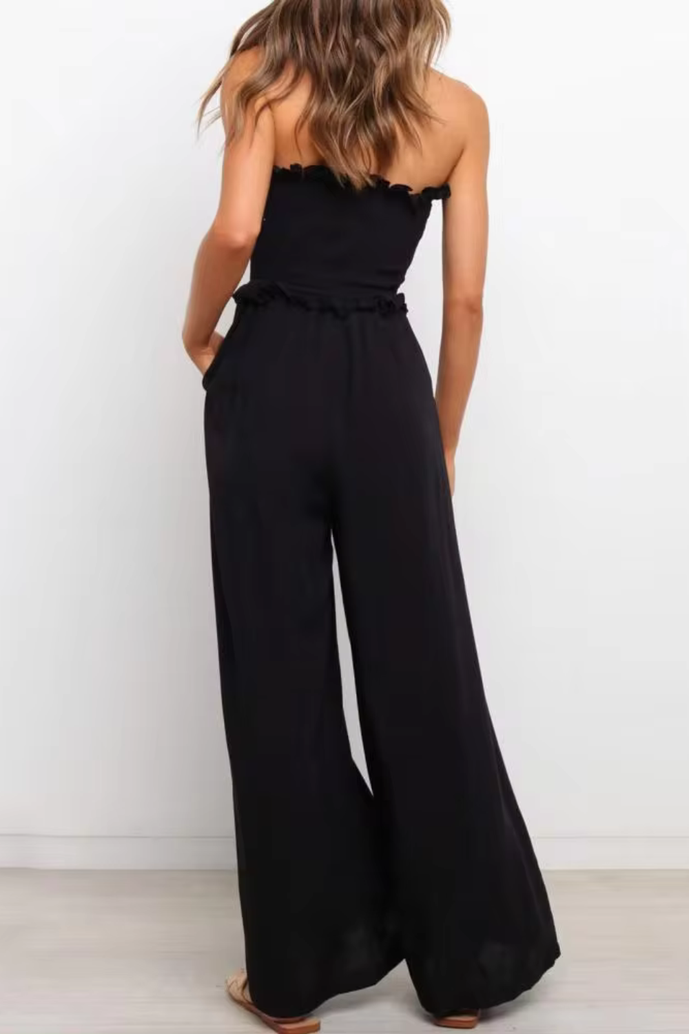 Cleopatra – Strapless Ruffle Jumpsuit