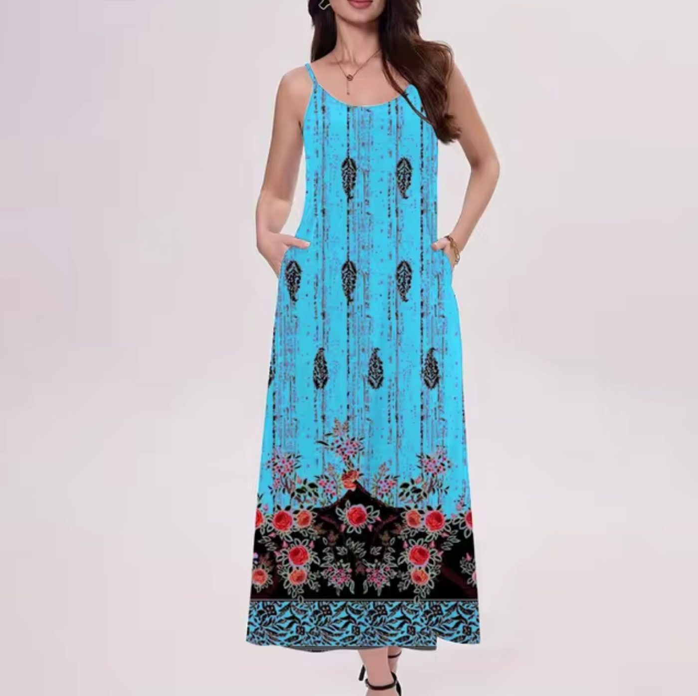 Rowena – Elegant Printed Maxi Dress