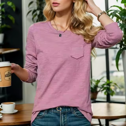 Jacinta – Long-sleeved Cotton T-shirt