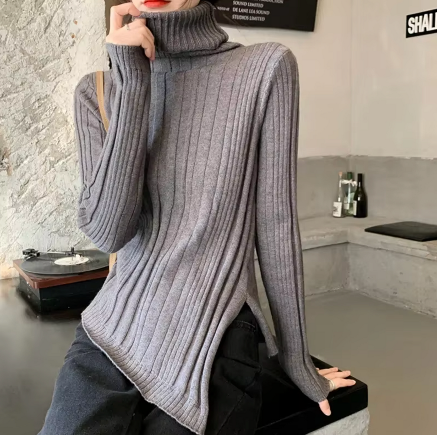 Kloe - Knitted Flared Sleeves Sweater