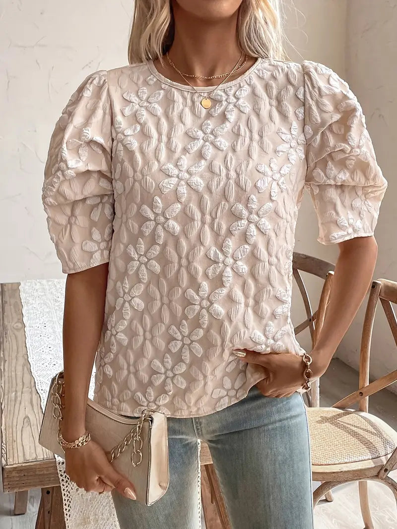 Liselotte – Elegant Blouse with Puff Sleeves