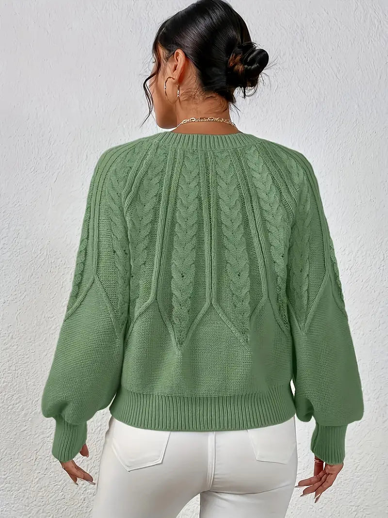 Yashodha – Stylish Puff Sleeves Knitted Sweater