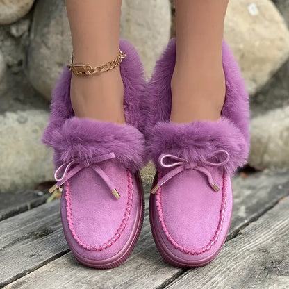 Jessica - Round toe fleece slipper