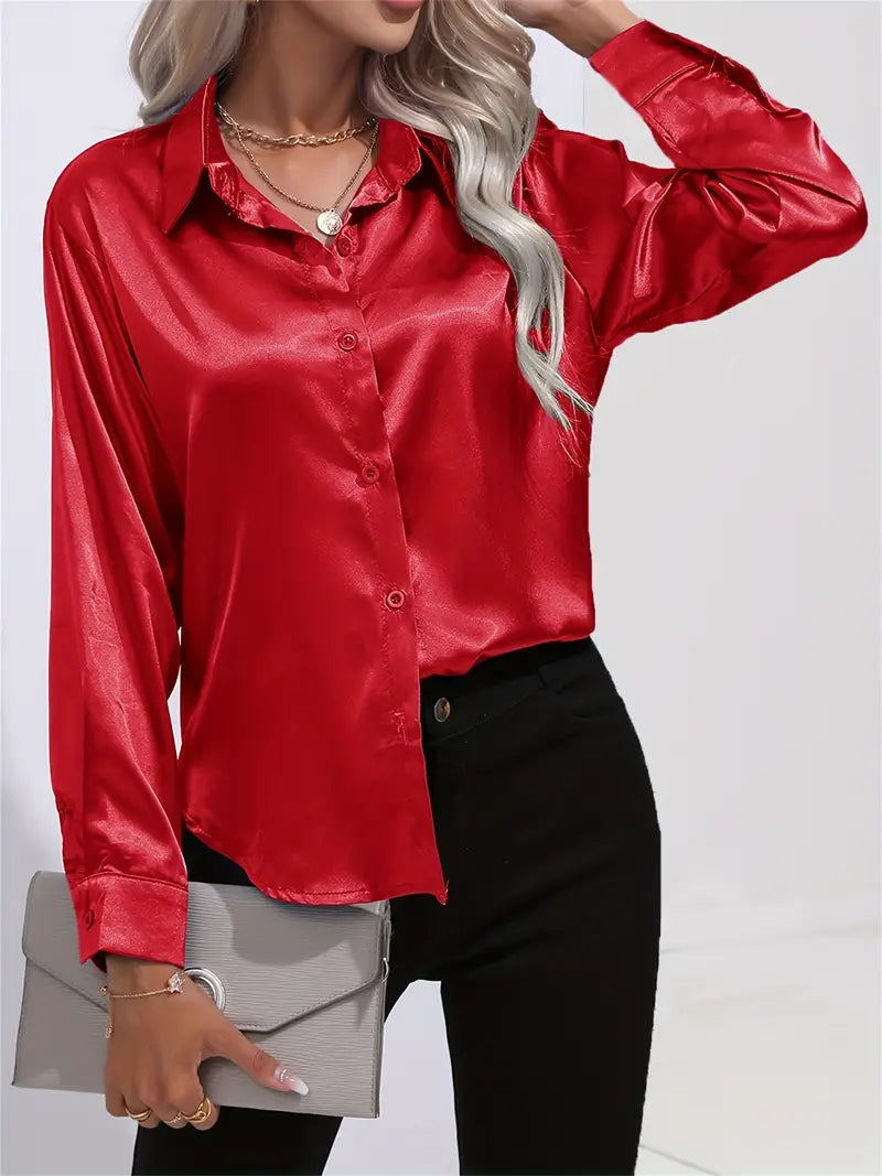 Acacia – Luxury Satin Blouse