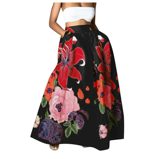 Zephyrelle – Vibrant Floral Maxi Skirt