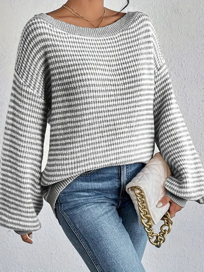 Whitney - Knitted off-shoulder sweater