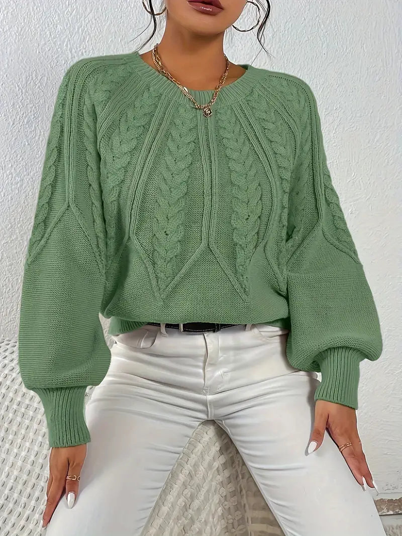 Yashodha – Stylish Puff Sleeves Knitted Sweater