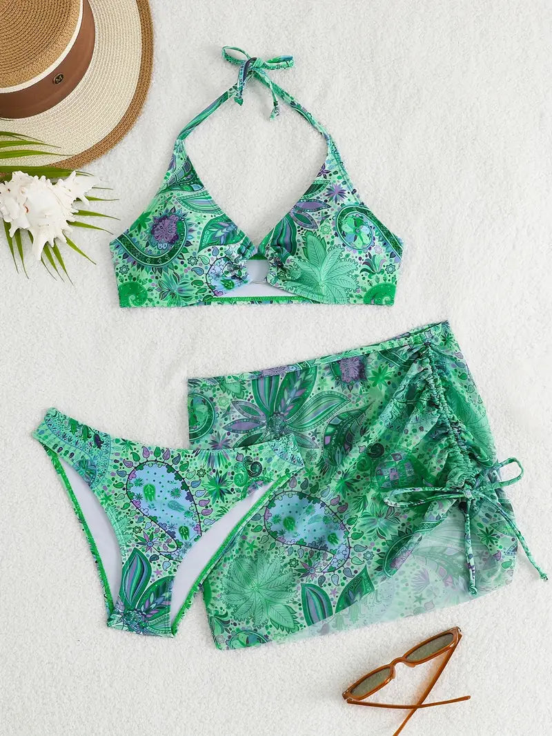 Valeen - Three-piece Bikini Set