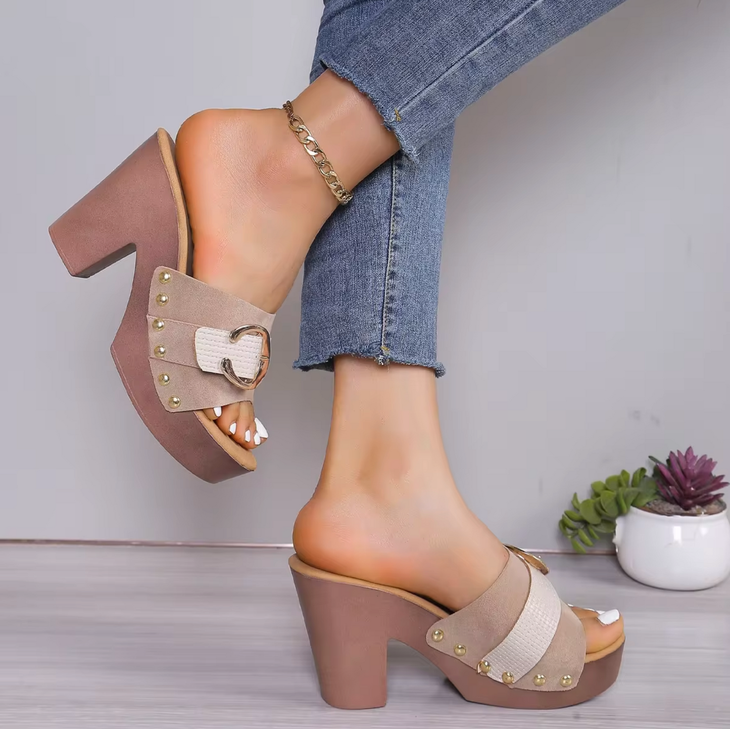 Amira – Peep-toe High Heel Sandals