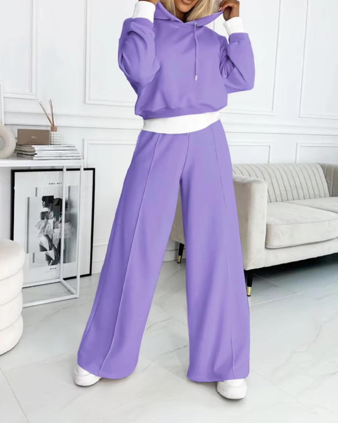 Kate – Hoodie and Wide Leg Pants Two Piece Set