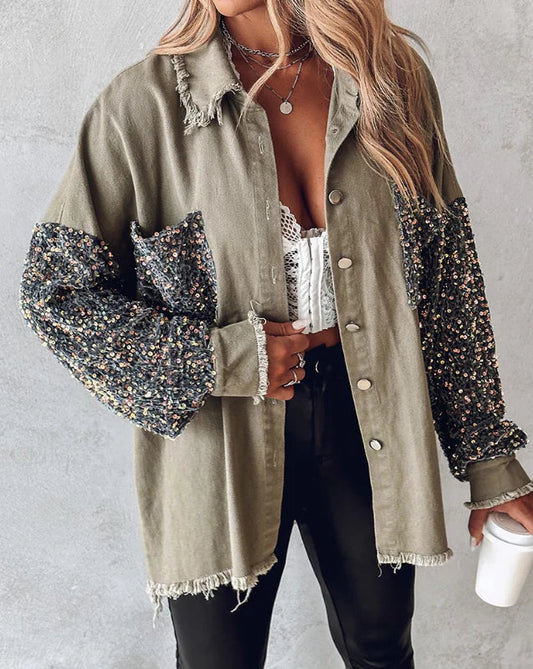 Maylah – Trendy Sequin Patchwork Jacket