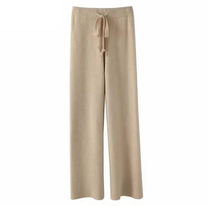 Venice – Wide-leg Wool Knit Trousers