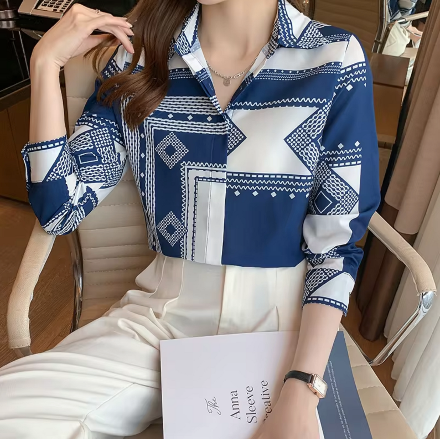 Kailani – Geometric Print Blouse