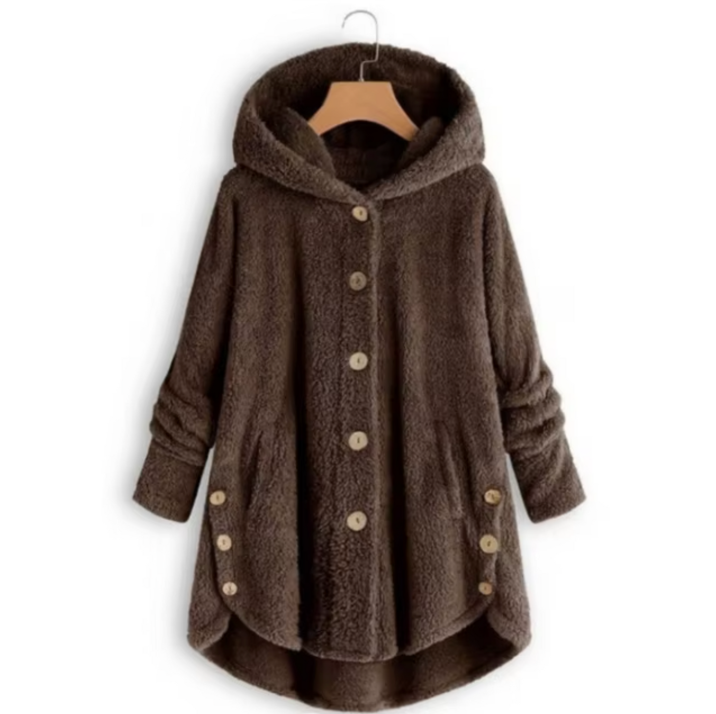 Jamila – Plush Wool Teddy Coat