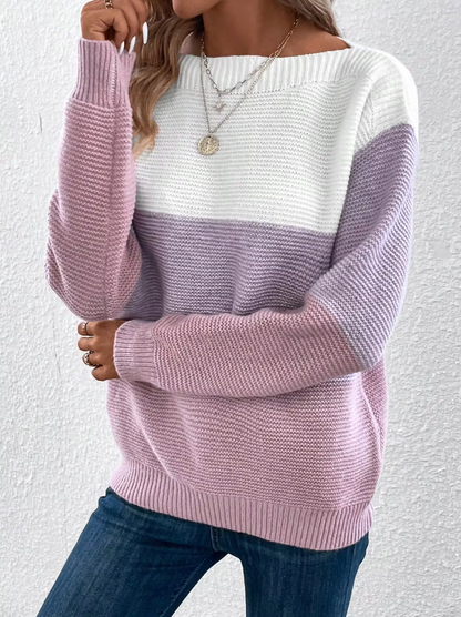 Winona – Elegant Tricolor Sweater