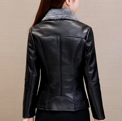 Carlene – Plush Leather Jacket