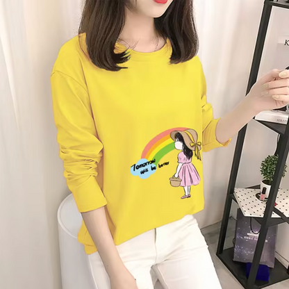 Charm - Cotton Yellow Long-sleeved Shirt