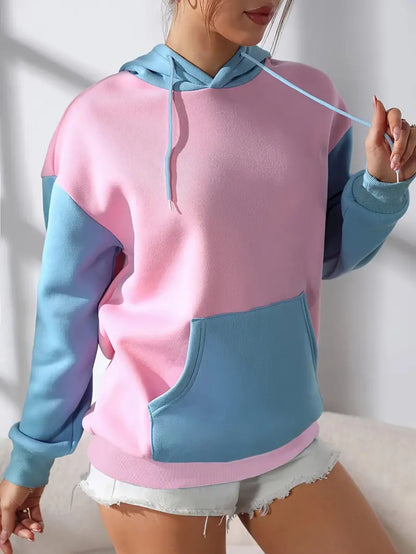 Sherah – Cotton Color-Block Hoodie