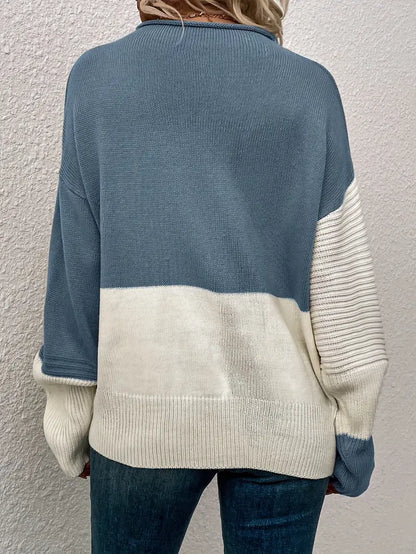 Crezia - Color Block Knitted Sweater