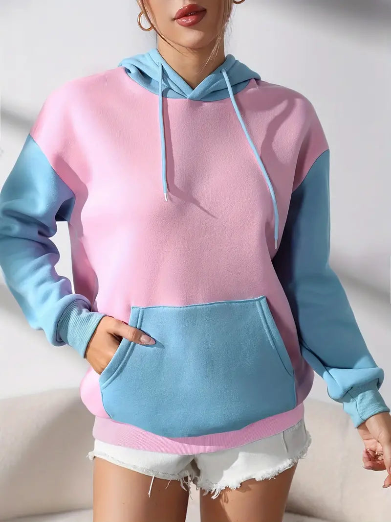 Sherah – Cotton Color-Block Hoodie