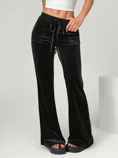 Elle – Velvet Fared Trousers