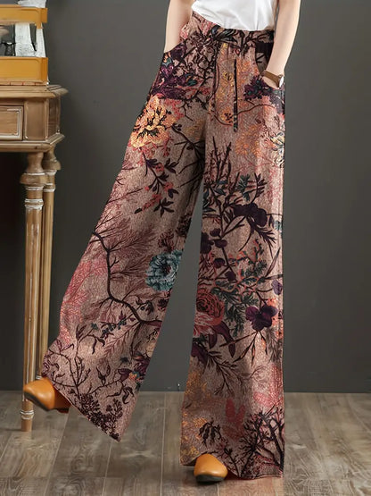 Jia - Floral Wide Leg Pants