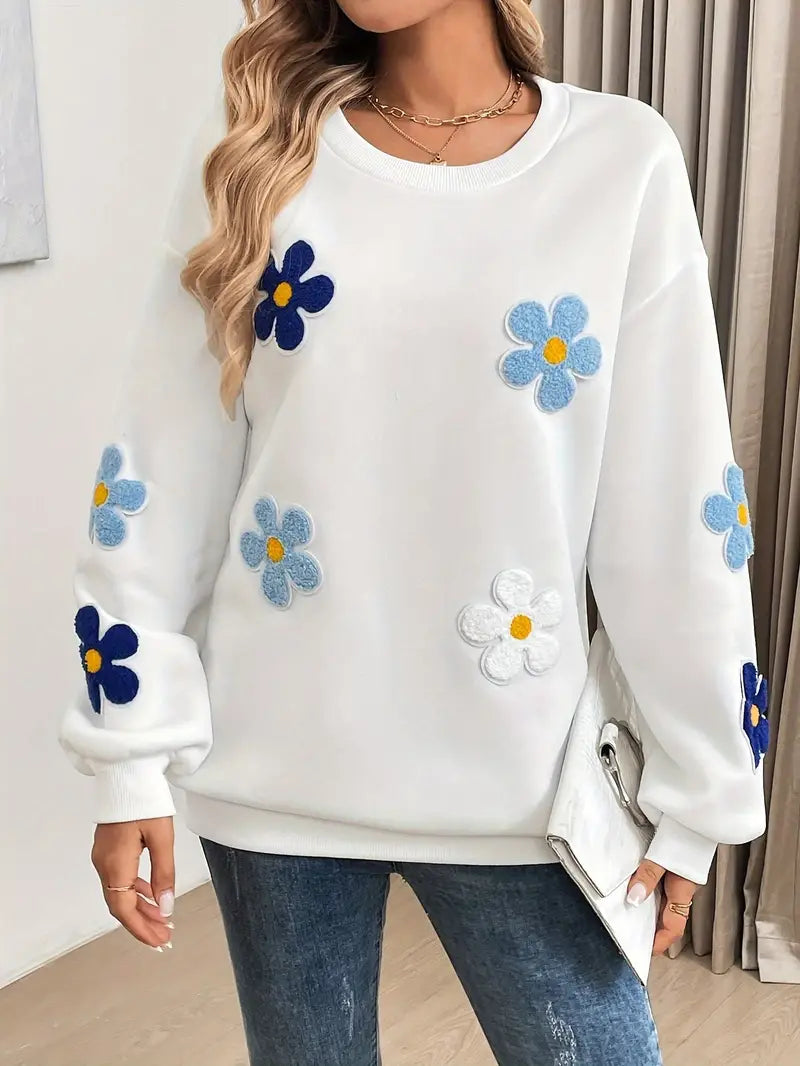 Daiyu – Floral Cotton Sweatshirt