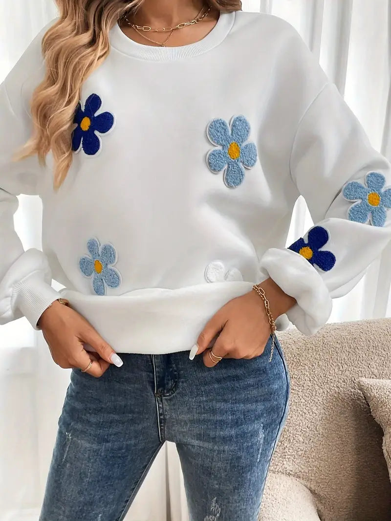 Daiyu – Floral Cotton Sweatshirt