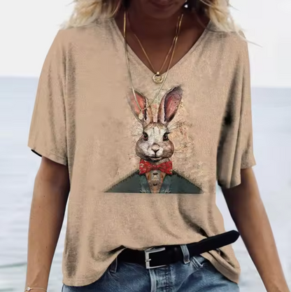 Jasmine – Colorful T-shirts with Rabbit Print